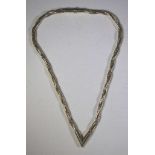 Modernist chain mail sterling silver choker