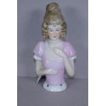 Vintage ceramic half doll