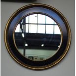 Round gilt framed mirror