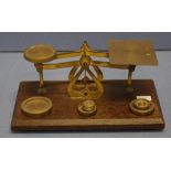 Vintage set brass postage scales