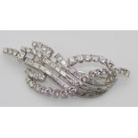 Art deco platinum & diamond brooch