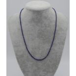 Fine lapis lazuli bead necklace