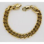 18ct yellow gold Cuban link bracelet