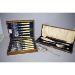 Vintage boxed set six fish knives & forks