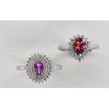 Two ladies halo rings