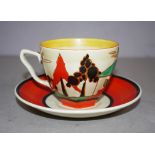 Clarice Cliff 'Fantasque' cup & saucer