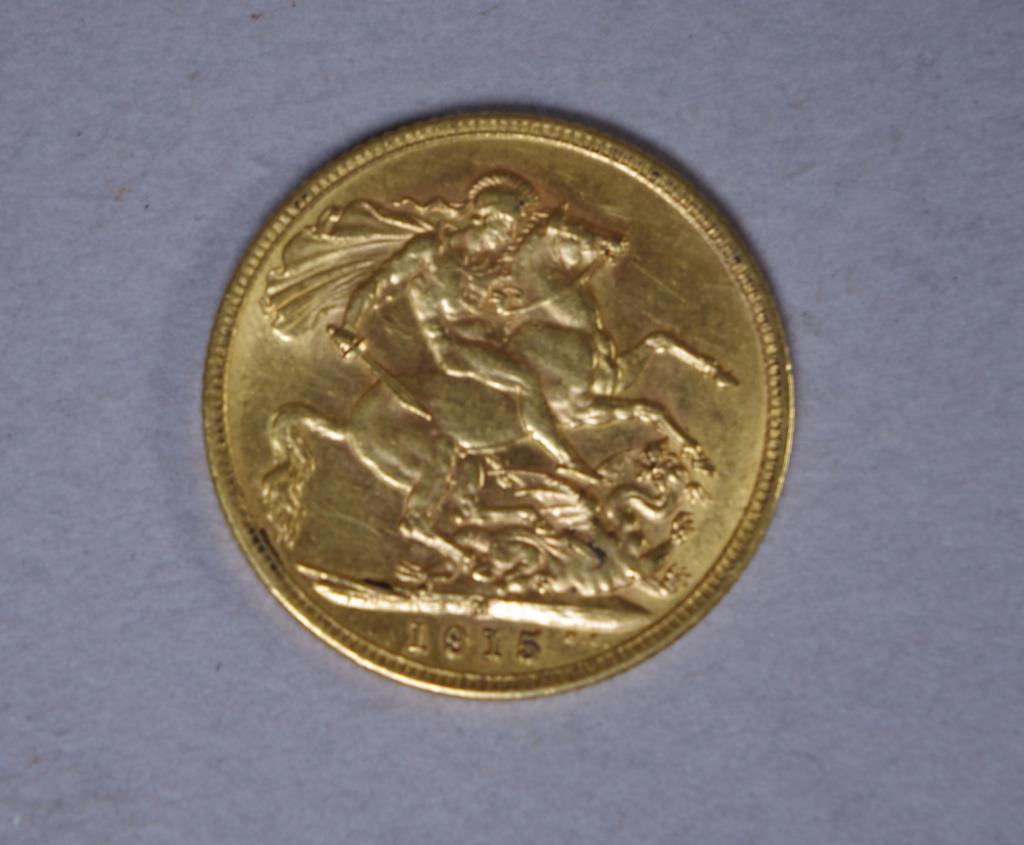 1915 sovereign gold coin
