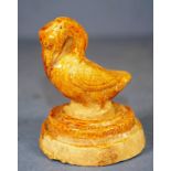 Chinese yellow glazed Tang style duck figure