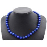 Lapis Lazuli bead choker necklace