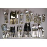 Extensive sterling silver Kings Pattern flatware