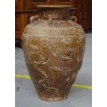 Large Chinese pottery urn