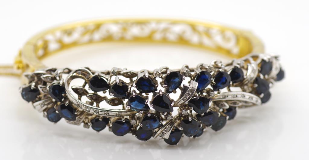 Good gold, sapphire and diamond bracelet