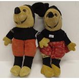 Pair vintage Mickey Mouse & Minnie Mouse figures
