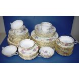 Fifty eight piece Mintons 'Bala' part dinner set