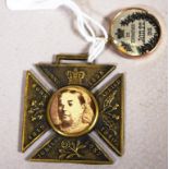 Two Queen Victoria medallions