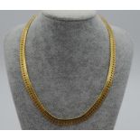 Good vintage 18ct gold collar necklace