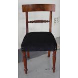 Regency mahogany bar back chair