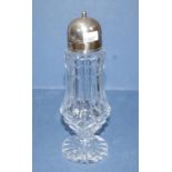 Waterford cut crystal & silver plate sugar caster