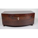 Regency rosewood bow fronted caddy
