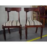 Pair of Regency mahogany chairs