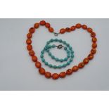 Two decorative bead necklaces