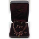 19th c. garnet necklace