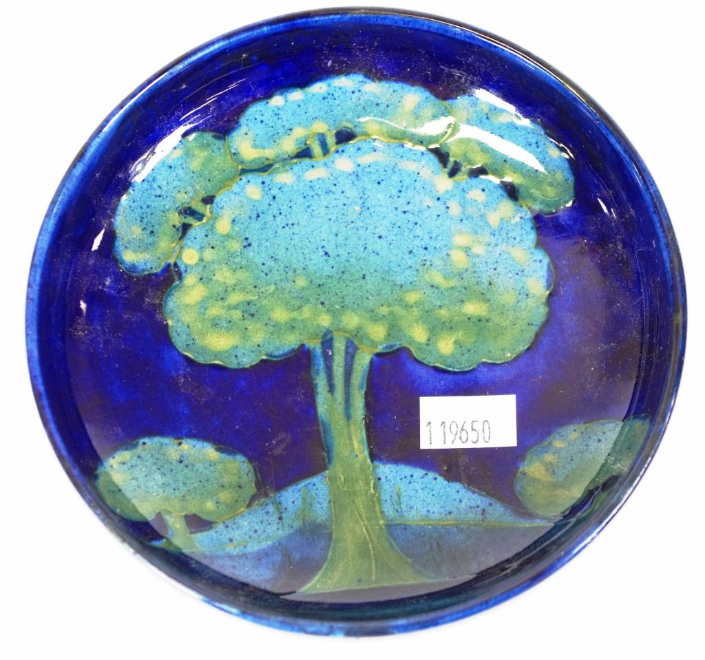 Rare William Moorcroft " Moonlit blue" dish - Image 2 of 3