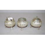 Three piece condiment set