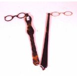 Two vintage tortoiseshell Lorgnettes