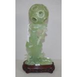 Chinese Longevity God carved jadeite figurine