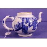 Chinese 18th century blue & white teapot