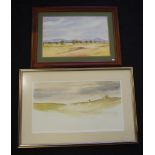 Jo McLain, 2 untitled landscapes