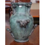 Chinese bronze urn vase