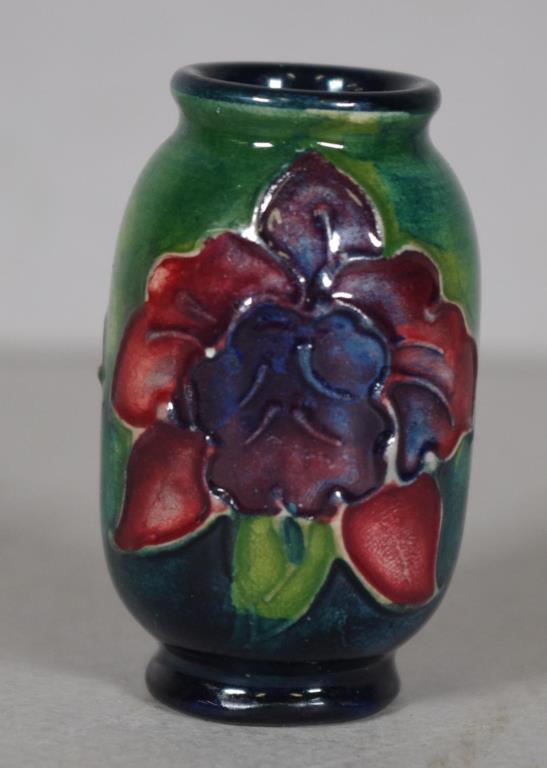 Moorcroft miniature Orchid pattern vase - Image 2 of 3