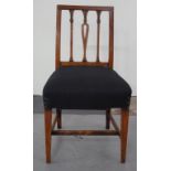 George III Sheraton period elm chair