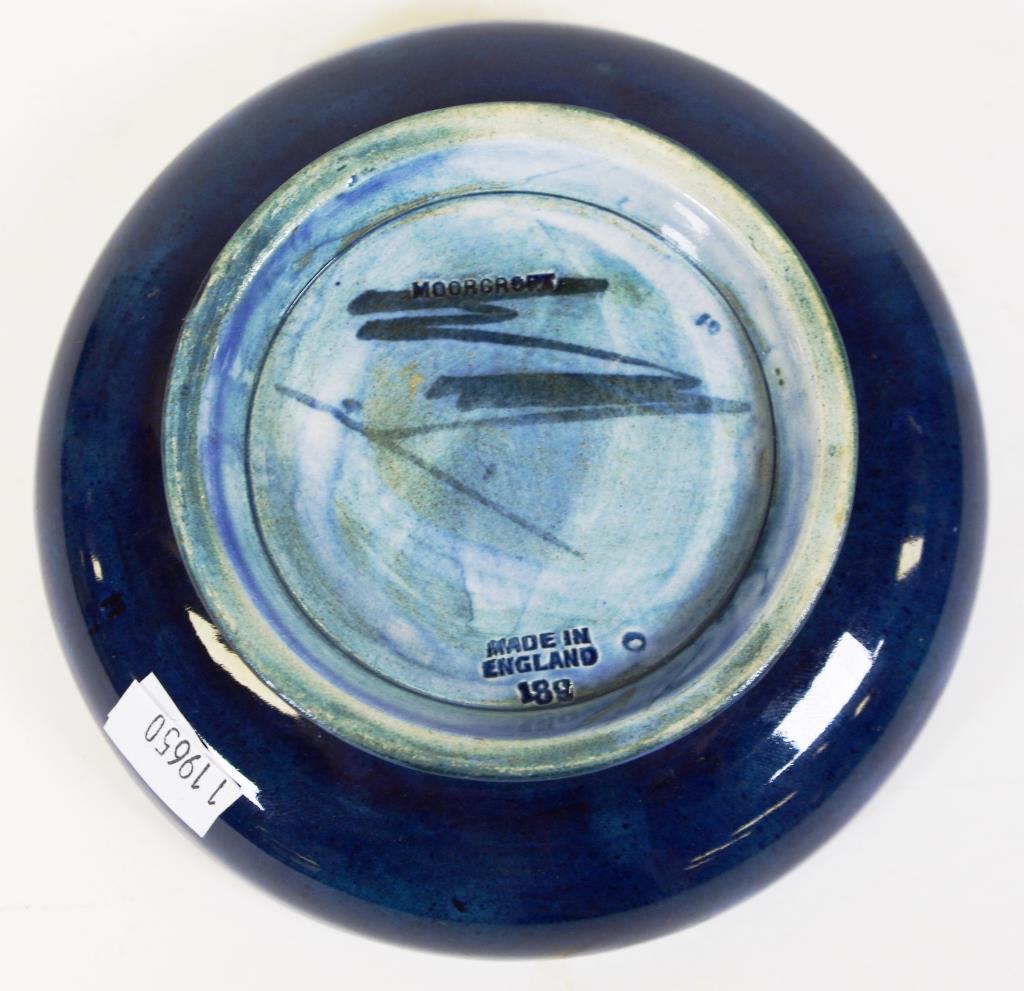 Rare William Moorcroft " Moonlit blue" dish - Image 3 of 3