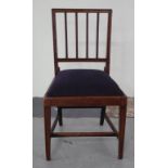 George III Sheraton period walnut chair