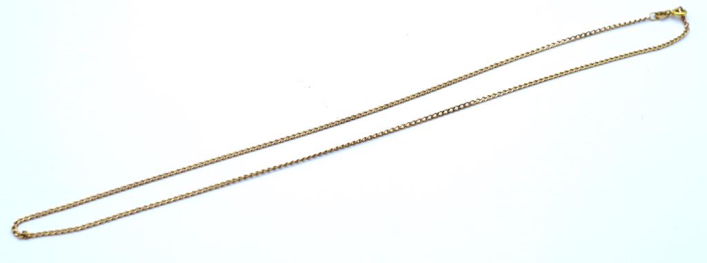 9ct yellow gold curb link chain - Image 2 of 3