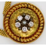 Diamond set gold pendant on chain