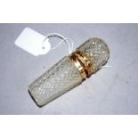 Good vintage gilt & crystal perfume bottle