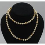 Matinee pearl pearl & gold 14ct necklace