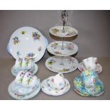 Quantity vintage Shelley bone china teawares