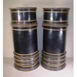 Pair vintage Burmese lacquer storage boxes