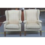 Pair of Parker Knoll wingback lounge chairs