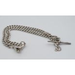 English sterling silver double hook fob chain