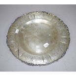 Continental silver serving plate