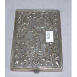 Early Javanese embossed silver cigarette case