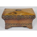 Regency period rosewood tea caddy