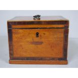 Mid George III satinwood caddy