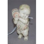 Good Antique Japanese ivory boy with drum